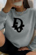 Grey Fashion Daily Print Patchwork O Neck Tops