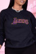 Black Casual Sportswear Print Patchwork Letter O Neck Tops