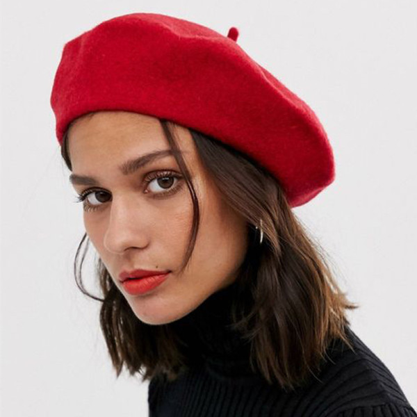 Red Fashion Casual Solid Basic Hat