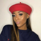 Red Fashion Casual Solid Basic Hat