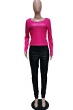Black Fashion Casual Solid Fold O Neck Long Sleeve Two Pieces