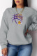 Grey Street Daily Print Patchwork O Neck Tops