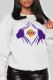 White Sportswear Daily Print Patchwork Half A Turtleneck Tops