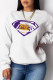 White Casual Sportswear Print Patchwork O Neck Tops