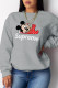 Grey Daily Cute Character Patchwork O Neck Tops