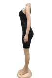 Yellow Sexy Solid Mesh Spaghetti Strap Skinny Rompers