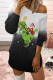 Black Green Casual Print Patchwork O Neck Tops