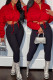 Red Fashion Casual Solid Bandage Mandarin Collar Outerwear