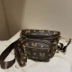 Dark Coffee Fashion Street Letter Print Patchwork Bags