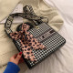 Black Fashion Casual Letter Patchwork Bags