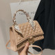 Khaki Fashion Casual Plaid Patchwork Bags