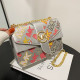 Silver Fashion Casual Letter Patchwork Bags