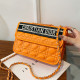 Orange Fashion Casual Letter Patchwork Bags