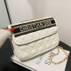 White Fashion Casual Letter Patchwork Bags