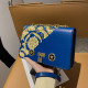 Blue Fashion Casual Print Patchwork Bags