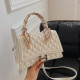 White Fashion Casual Plaid Patchwork Bags