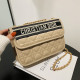 Khaki Fashion Casual Letter Patchwork Bags