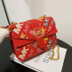 Red Fashion Casual Letter Patchwork Bags