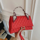 Red Fashion Casual Plaid Patchwork Bags
