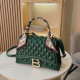 Green Fashion Casual Plaid Patchwork Bags