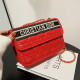 Red Fashion Casual Letter Patchwork Bags