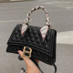 Black Fashion Casual Plaid Patchwork Bags