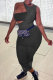 Black Fashion Sexy Solid Hollowed Out O Neck Sleeveless Three-piece Set