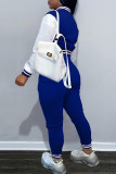 Red Fashion Casual Patchwork Letter Long Sleeve Two Pieces