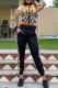 Yellow Fashion Street Print Patchwork Long Sleeve Two Pieces