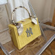 Yellow Fashion Casual Letter Patchwork Bags