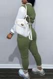 Red Fashion Casual Patchwork Letter Long Sleeve Two Pieces