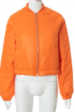 Orange Fashion Casual Solid Cardigan Outerwear