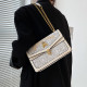 White Fashion Street Letter Patchwork Bags