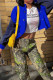 Deep Blue Casual Street Solid Patchwork Buckle Outerwear