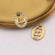 Gold Fashion Daily Letter Hot Drill Earrings
