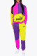 Yellow Fashion Casual Print Patchwork Letter Hooded Collar Long Sleeve Two Pieces