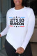 White Black Fashion Casual Letter Print Basic O Neck T-Shirts