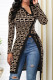 Black Fashion Casual Print Bandage O Neck Tops