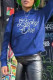 Blue Fashion Casual Print Basic Hooded Collar Tops
