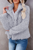 Pink Fashion Casual Solid Cardigan Mandarin Collar Outerwear