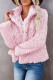 Pink Fashion Casual Solid Cardigan Mandarin Collar Outerwear