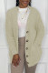 Apricot Fashion Casual Solid Long Sleeve Cardigan Lamb Wool Outerwear