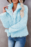 Pink Fashion Casual Solid Cardigan Mandarin Collar Outerwear