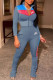 Grey Fashion Casual Print Patchwork Long Sleeve Two Pieces