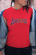 Red Street Sportswear Print Patchwork Letter O Neck T-Shirts