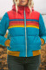 Lake Blue Fashion Casual Patchwork Cardigan Zipper Collar Outerwear