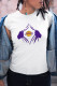 White Casual Street Print Patchwork O Neck T-Shirts