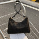 Black Fashion Simplicity Solid Patchwork Bags