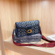 Blue Fashion Vintage Print Patchwork Bags