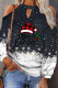 Black Casual Sweet Print Hollowed Out Patchwork O Neck Tops